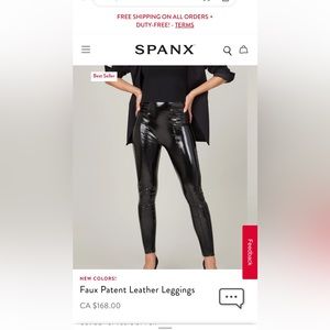 Spanx patent leather faux leggings